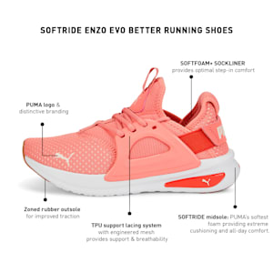 Softride Enzo Evo Better Running Shoes, Carnation Pink-Firelight