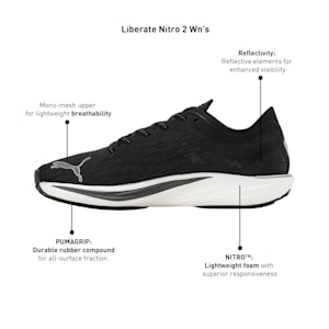 Liberate NITRO™ 2 Women's Running Shoes, PUMA Black-PUMA Silver, extralarge-IND