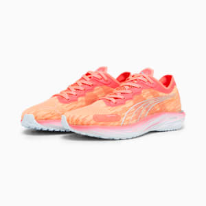 ウィメンズ リベレイト ニトロ 2 ランニングシューズ, Fire Orchid-PUMA Silver-Icy Blue, extralarge-JPN