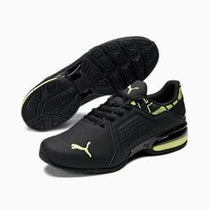 Zapatos deportivos para correr Viz Runner Repeat para hombre, Puma Black-Yellow Alert