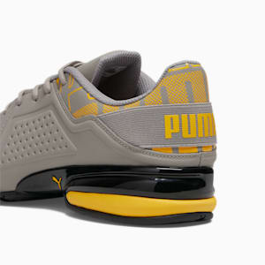 Viz Runner Repeat Men's Running Sneakers, Concrete Gray-Yellow Sizzle, extralarge