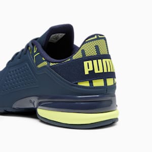 T-shirt Puma Run Graphic preto, Club Navy-Lime Sheen, extralarge