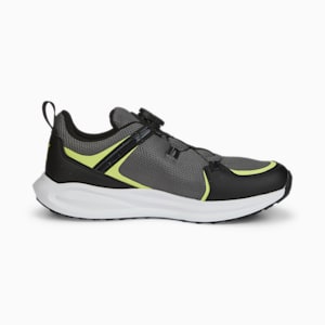 Twitch Runner Disc Sneakers Youth, CASTLEROCK-Light Lime-PUMA Black
