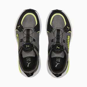 Twitch Runner Disc Sneakers Youth, CASTLEROCK-Light Lime-PUMA Black