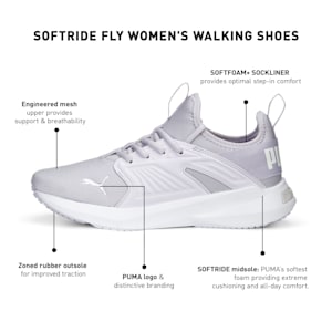 Softride Fly Women's Walking Shoes, Spring Lavender-PUMA White