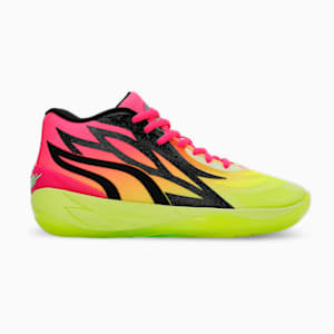 PUMA x Rick and Morty MB.02 Unisex Basketball Shoes, Safety Yellow-Elektro Green, extralarge-IND
