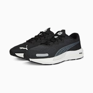メンズ ベロシティ ニトロ 2 ワイド ランニングシューズ, Puma Black-Metallic Silver