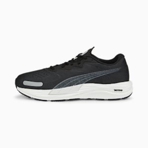 Velocity NITRO 2 Wide Men's Running Shoes, Puma Black-Metallic Silver