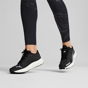 Velocity NITRO 2 Wide Women's Running Shoes, Puma Black-Metallic Silver