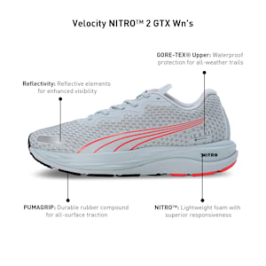 Velocity NITRO™ 2 GORE-TEX® Women's Trail Running Shoes, Platinum Gray-Salmon, extralarge-IND