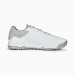 メンズ ゴルフ プロアダプト アルファキャット 2.0 ラバーソール スパイクレス シューズ, PUMA White-Flat Light Gray-Yellow Burst, extralarge-JPN