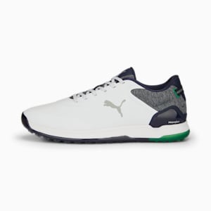 メンズ ゴルフ プロアダプト アルファキャット 2.0 ラバーソール スパイクレス シューズ, PUMA White-PUMA Navy-Vine