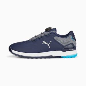 メンズ ゴルフ プロアダプト アルファキャット 2.0 ディスク ラバーソール スパイクレス シューズ, PUMA Navy-Speed Blue