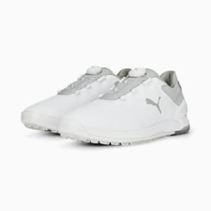 メンズ ゴルフ プロアダプト アルファキャット 2.0 ディスク スパイクレスシューズ, PUMA White-Flat Light Gray-Flat Light Gray, extralarge-JPN