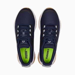 メンズ ゴルフ フュージョン グリップ ラバーソール スパイクレス シューズ, PUMA Navy-PUMA Silver-QUIET SHADE, extralarge-JPN