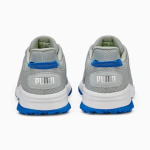 メンズ ゴルフ フュージョン グリップ ラバーソール スパイクレス シューズ, Flat Light Gray-PUMA Silver-PUMA Team Royal, extralarge-JPN