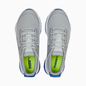 メンズ ゴルフ フュージョン グリップ ラバーソール スパイクレス シューズ, Flat Light Gray-PUMA Silver-PUMA Team Royal, extralarge-JPN