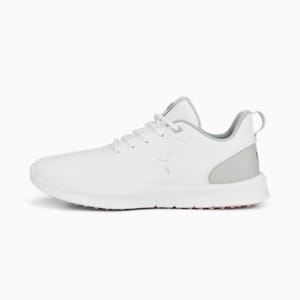 ウィメンズ ゴルフ ラグナフュージョン WP ラバーソール スパイクレス シューズ, PUMA White-Flat Light Gray, extralarge-JPN