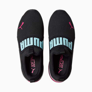 Axelion Slip-On Women's Shoes, Puma Black-Gulf Stream-BRIGHT ROSE