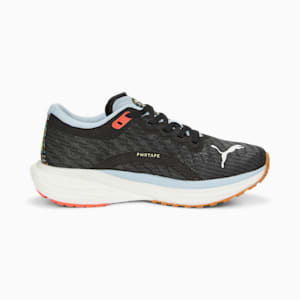 Zapatos para correr PUMA x FIRST MILE Deviate NITRO 2 para mujer, Puma Black-Fizzy Apple-Firelight