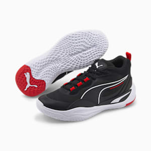 Playmaker Pro Basketball Shoes, Jet Black-Puma White