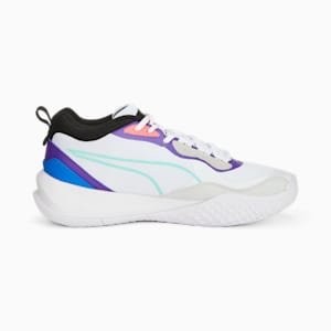 Playmaker Pro Basketball Shoes, PUMA White-Team Violet