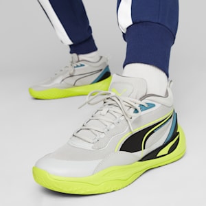 Playmaker Pro Basketball Shoes, Bold Blue-Pro Green-Ash Gray-Cast Iron-PUMA Black, extralarge