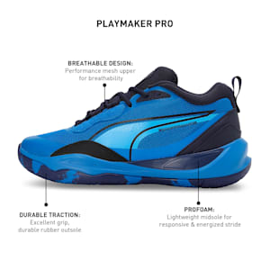 Playmaker Pro Unisex Basketball Shoes, Ultra Blue-PUMA Black, extralarge-IND
