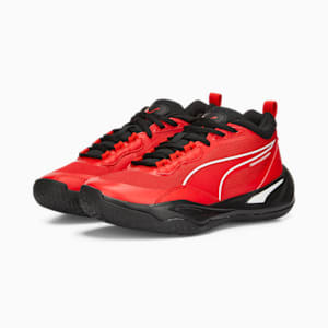 Playmaker Pro Youth Basketball Shoes, High Risk Red-Jet Black