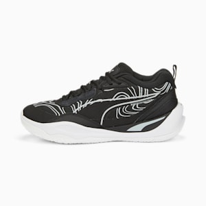 Playmaker Pro Lava Unisex Basketball Shoes, Puma Black-Quarry
