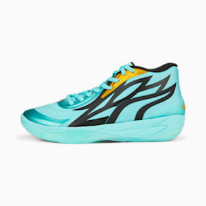 PUMA x LAMELO BALL MB.02 Honeycomb Basketball Shoes, Elektro Aqua, extralarge-IND