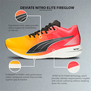 Deviate Nitro Elite Fireglow Women's Running Shoes, Sun Stream-Sunset Glow, extralarge-IND