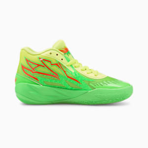 Zapatos para básquetbol Slime MB.02 para niños grandes, 802 C Fluro Green PES-Lime Squeeze
