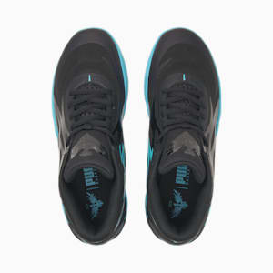 MB.02 Unisex Basketball Shoes, Puma Black-Blue Atoll