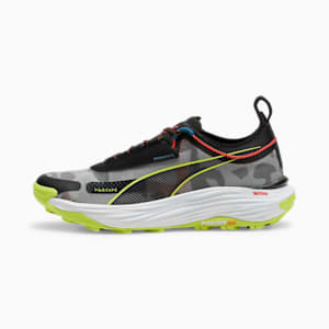 Souliers de course en sentier Voyage NITRO 3 Hommes, PUMA Black-Lime Pow-Active Red, extralarge