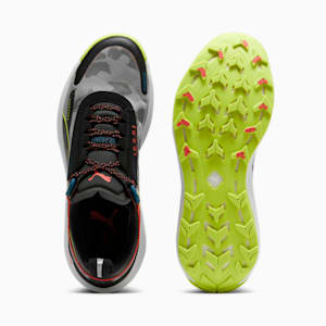 Tenis para carreras de montaña para hombre Voyage NITRO 3, PUMA Black-Lime Pow-Active Red, extralarge