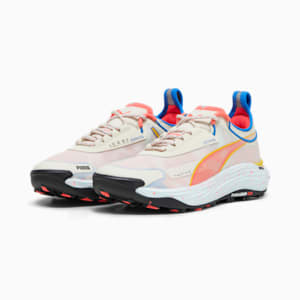Tenis de correr Voyage NITRO 3 para mujer, Alpine Snow-Ultra Blue-Yellow Burst, extralarge
