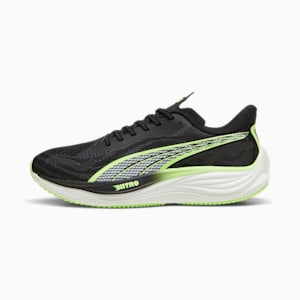 メンズ ヴェロシティ ニトロ 3 ランニングシューズ, PUMA Black-Fizzy Apple, extralarge-JPN