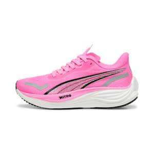 ウィメンズ ヴェロシティ ニトロ 3 ランニングシューズ, Poison Pink-PUMA Black-PUMA Silver, extralarge-JPN