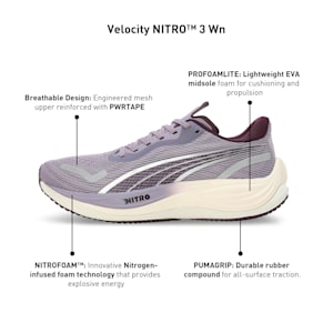 Velocity NITRO™ 3 Women's Running Shoes, Pale Plum-Midnight Plum, extralarge-IND