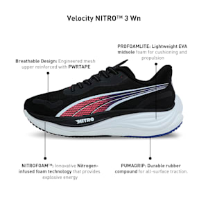 Velocity NITRO™ 3 Women's Running Shoes, PUMA Black-Sunset Glow-Lapis Lazuli, extralarge-IND