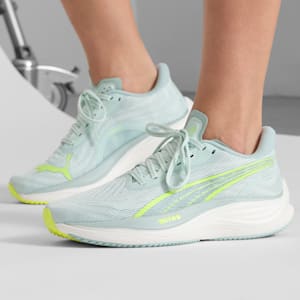 Tenis de running para mujer Velocity NITRO 3, Peaceful Blue-Yellow Alert, extralarge