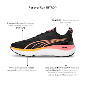 ForeverRun NITRO™ Men's Running Shoes, PUMA Black-Sun Stream-Sunset Glow, extralarge-IND
