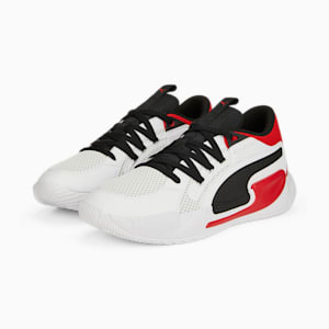 Court Rider Chaos Unisex Basketball Shoes, PUMA White-For All Time Red, extralarge-IND