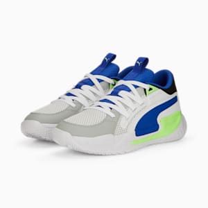 Court Rider Chaos Unisex Basketball Shoes, PUMA White-Fizzy Lime