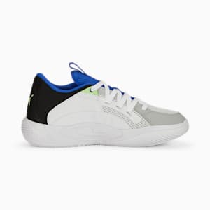 Court Rider Chaos Unisex Basketball Shoes, PUMA White-Fizzy Lime, extralarge-IND