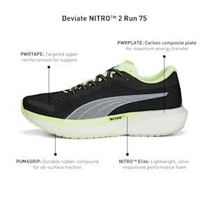 Deviate NITRO™ 2 Run 75th Anniversary Edition Men's Running Shoes, PUMA Black-Fast Yellow-Light Mint, extralarge-IND