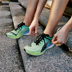 Deviate NITRO Elite 2 Running Shoes Women, Fizzy Lime-Royal Sapphire-PUMA Black
