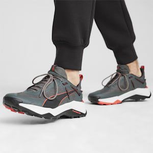 SEASONS Explore NITRO™ Men's Hiking Shoes, Mineral Gray-PUMA Black-Active Red, extralarge