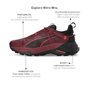 Explore NITRO™ Women's Hiking Shoes, Dark Jasper-PUMA Black-Fire Orchid, extralarge-IND